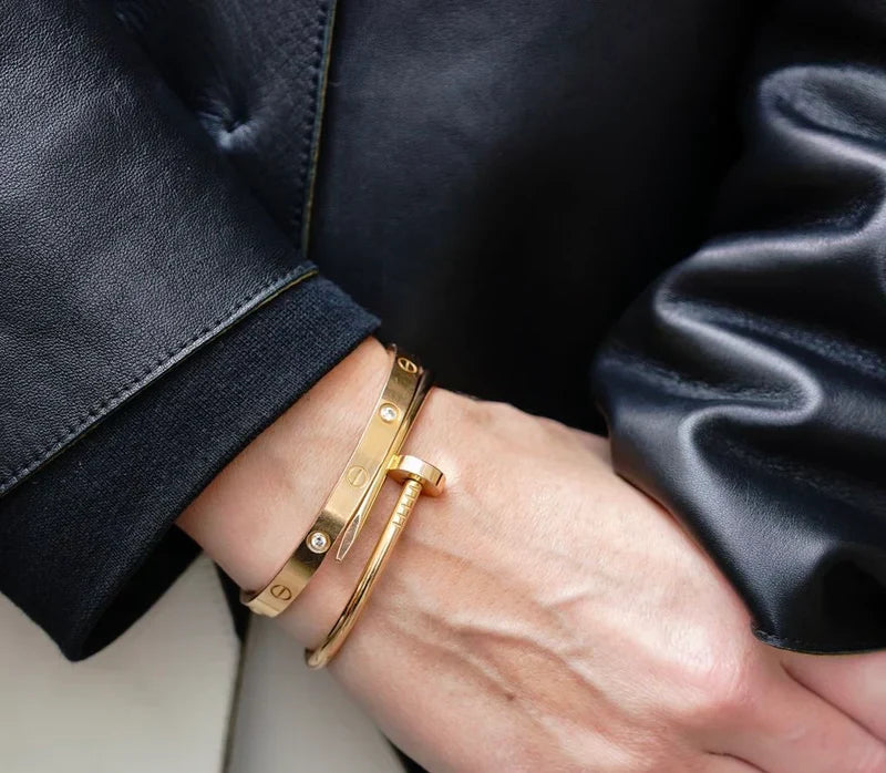 Cartier Nail And Love Bangle Stack