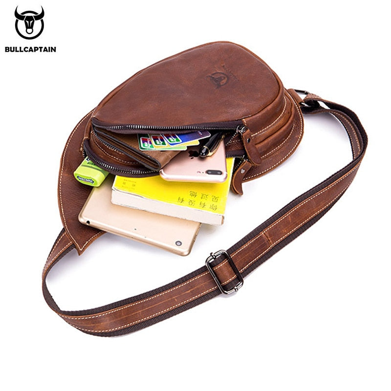 BULLCAPTAIN Leather Crossbody Bag