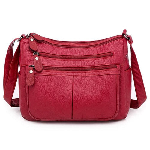 New Casual Women Bag Soft Leather Shoulder Bag