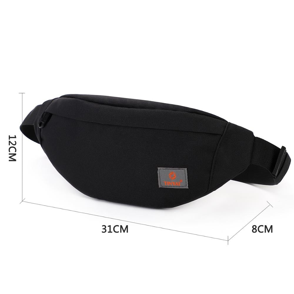 TINYAT Men Waist Bag Pack Purse