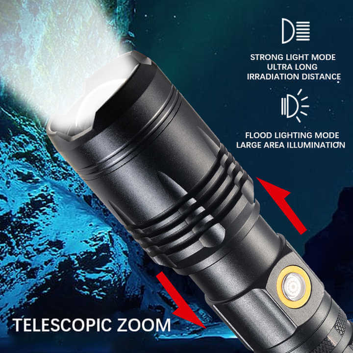 Led Super Bright Rechargeable P70 10000 Lumens Powerful  Led Flashlight