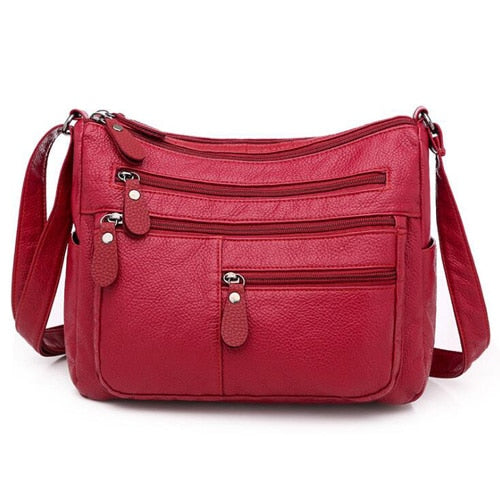 New Casual Women Bag Soft Leather Shoulder Bag