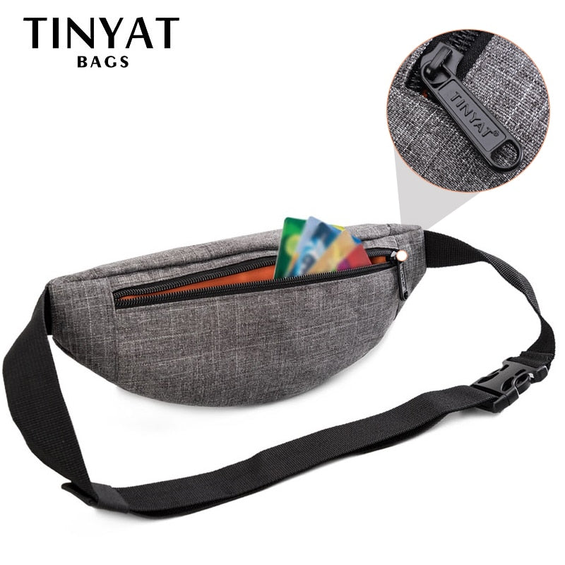 TINYAT Male Men Waist Bag