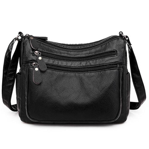 New Casual Women Bag Soft Leather Shoulder Bag