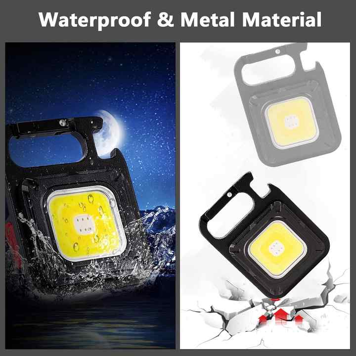 Mini Aluminum Rechargeable Portable Pocket Waterproof Magnetic COB Led