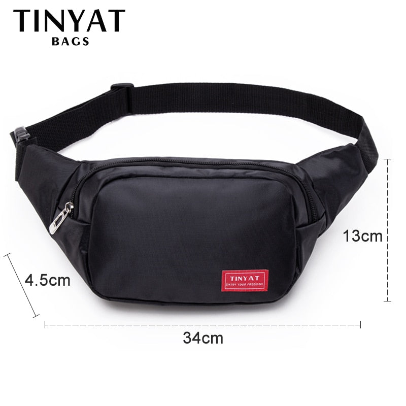 TINYAT Men Waist Bag Pack Purse