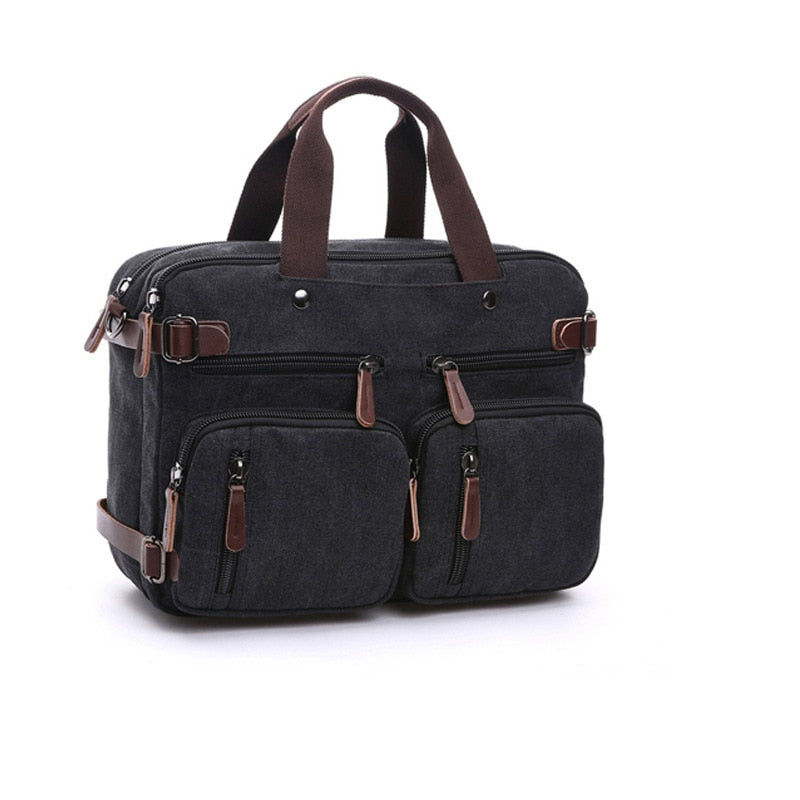 Scione Leather Briefcase Travel Suitcase