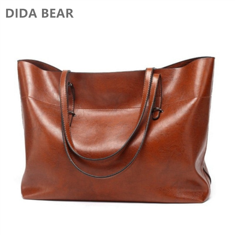 DIDABEAR Brand Leather Tote Bag