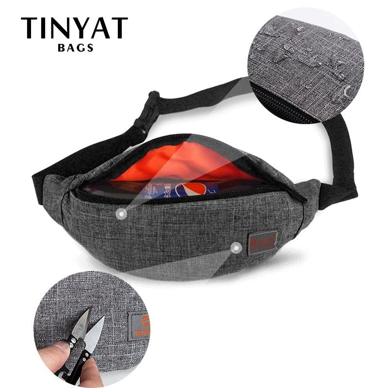 TINYAT Male Men Waist Bag