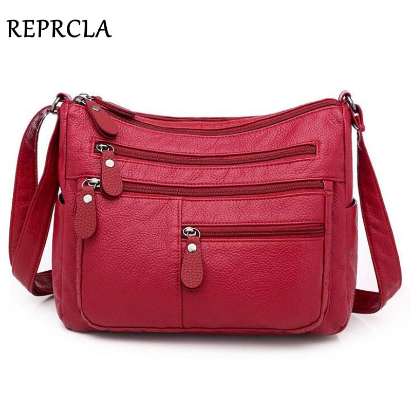 New Casual Women Bag Soft Leather Shoulder Bag