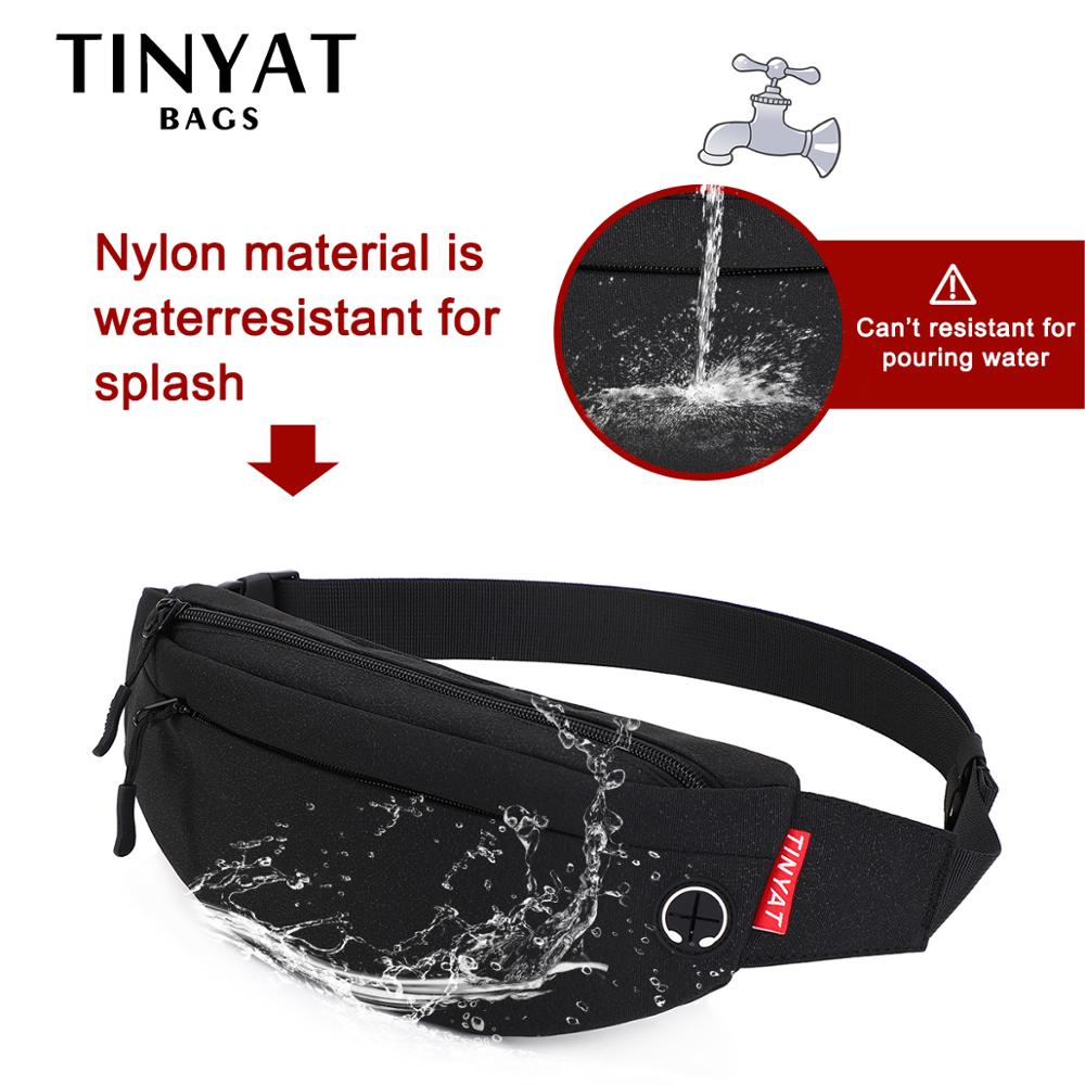 TINYAT Men Waist Bag Pack Purse