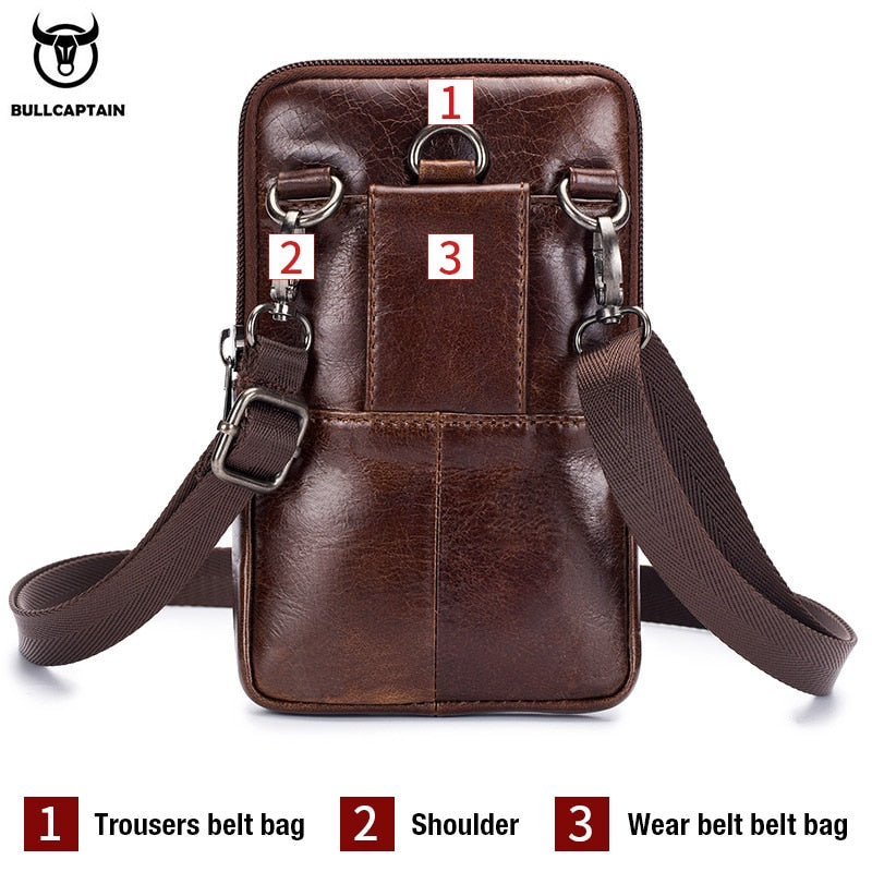 BULLCAPTAIN Genuine Leather Men's Bags