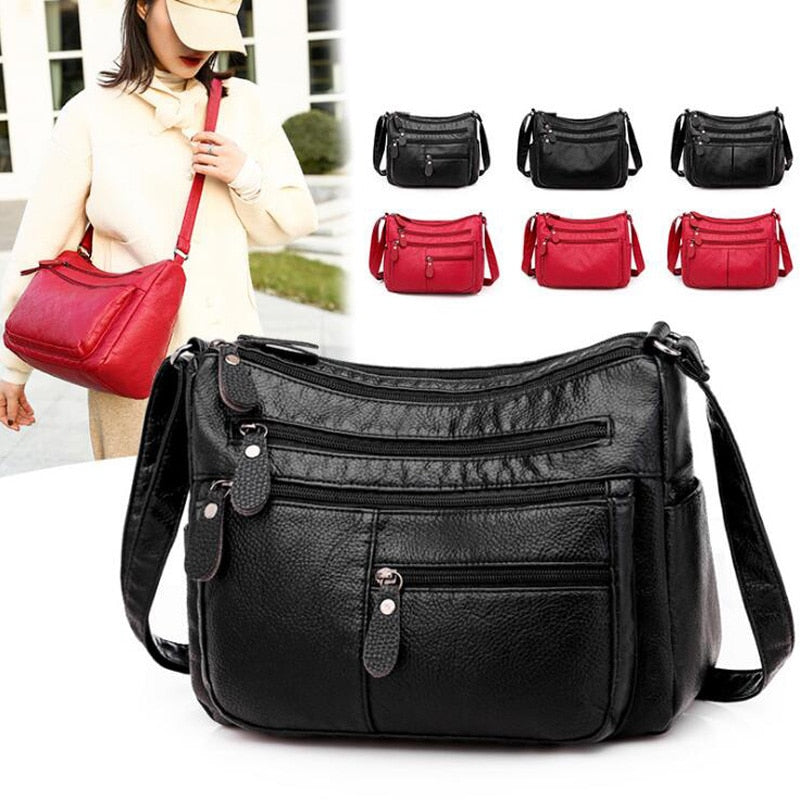 New Casual Women Bag Soft Leather Shoulder Bag