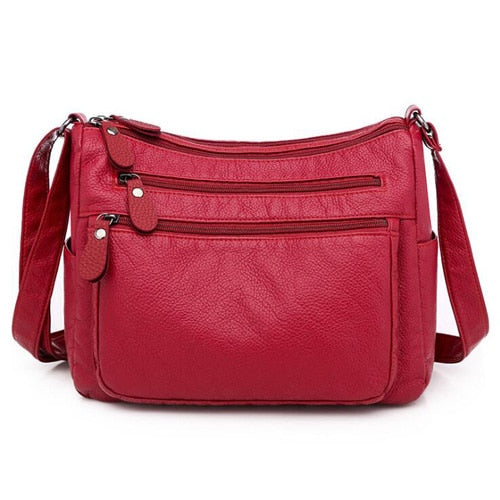 New Casual Women Bag Soft Leather Shoulder Bag