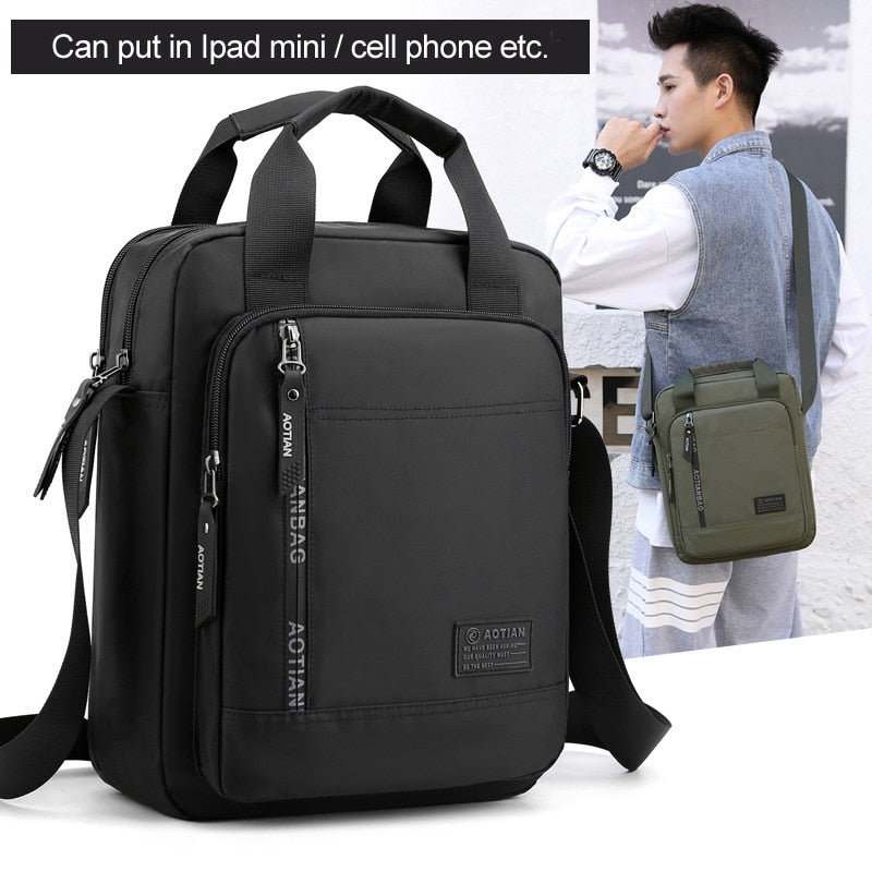 Men Waterproof High Quality Nylon Handbag