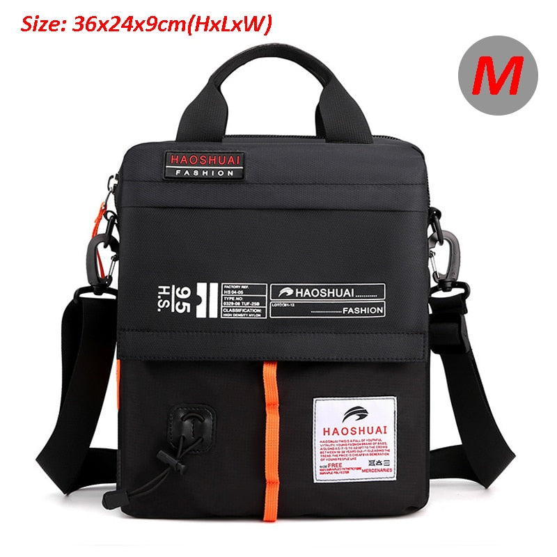 Men Waterproof High Quality Nylon Handbag