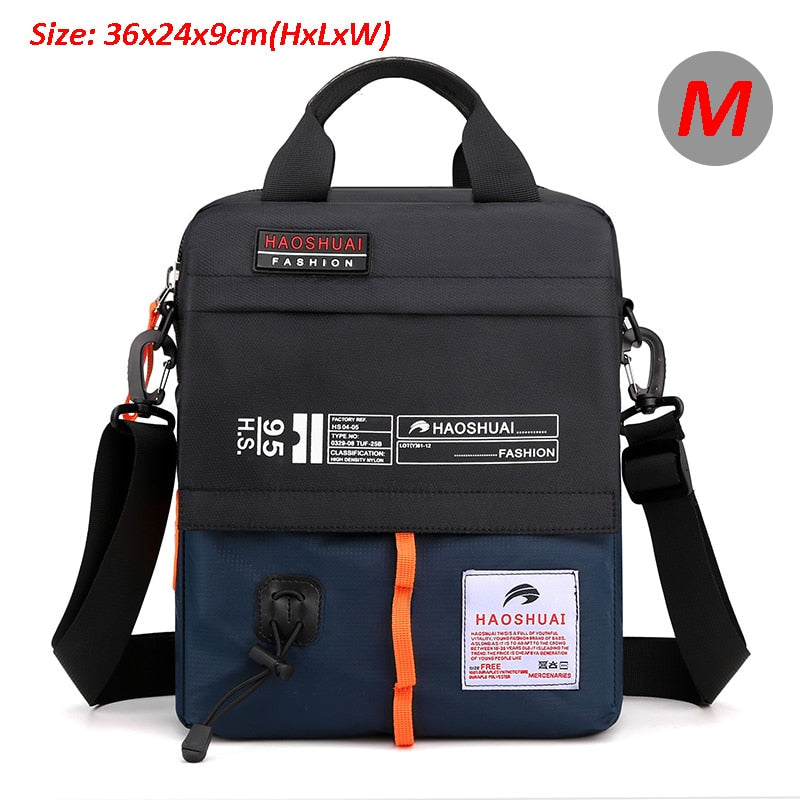 Men Waterproof High Quality Nylon Handbag