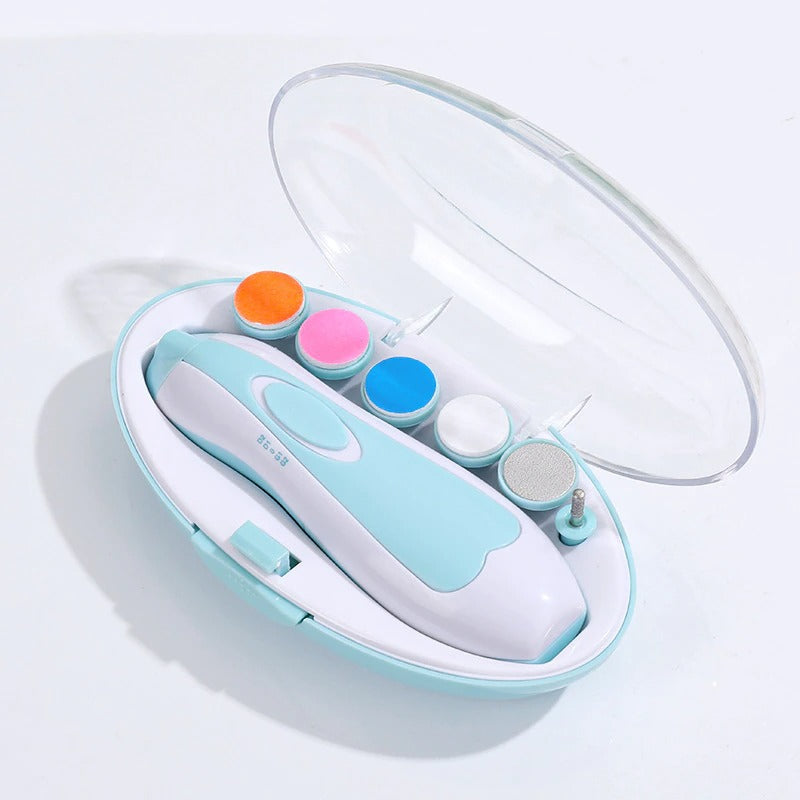 6 in 1 Baby Nail Trimmer Portable Electric Baby Manicure Pedicure Nail Clippers Infant Newborn Baby Nail Cutter with LED Light